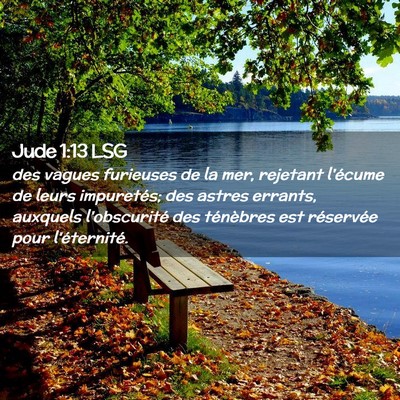 Picture 02 - Jude 1:13 LSG - des vagues furieuses de la mer, rejetant l'écume - Bible Verse Picture