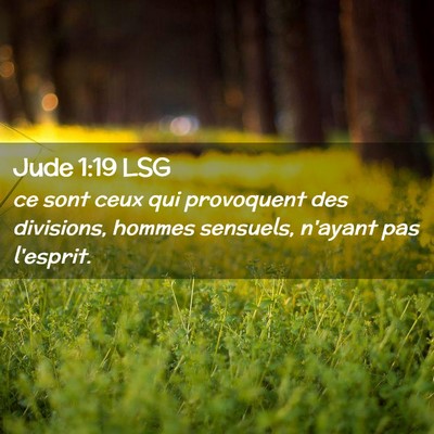 Picture 02 - Jude 1:19 LSG - ce sont ceux qui provoquent des divisions, hommes - Bible Verse Picture