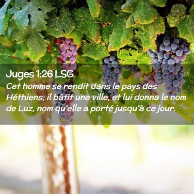 Picture 02 - Juges 1:26 LSG - Cet homme se rendit dans le pays des Héthiens; - Bible Verse Picture
