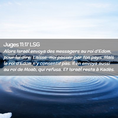 Picture 02 - Juges 11:17 LSG - Alors Israël envoya des messagers au roi d'Edom, - Bible Verse Picture