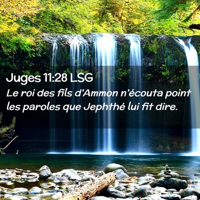 Picture 02 - Juges 11:28 LSG - Le roi des fils d'Ammon n'écouta point les - Bible Verse Picture