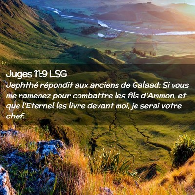Picture 02 - Juges 11:9 LSG - Jephthé répondit aux anciens de Galaad: Si vous - Bible Verse Picture