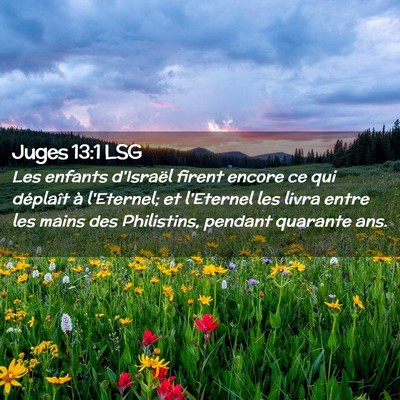 Picture 02 - Juges 13:1 LSG - Les enfants d'Israël firent encore ce qui - Bible Verse Picture