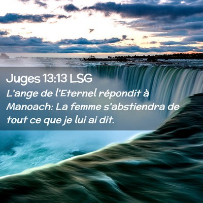 Picture 02 - Juges 13:13 LSG - L'ange de l'Eternel répondit à Manoach: La - Bible Verse Picture