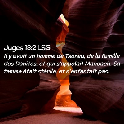 Picture 02 - Juges 13:2 LSG - Il y avait un homme de Tsorea, de la famille des - Bible Verse Picture