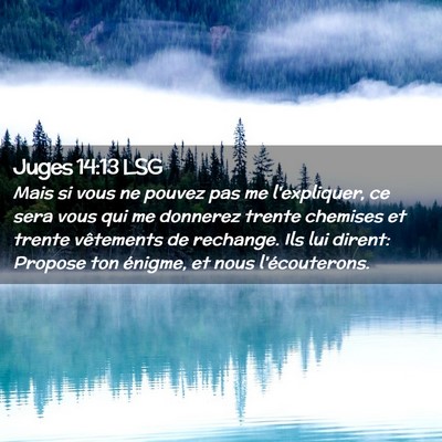Picture 02 - Juges 14:13 LSG - Mais si vous ne pouvez pas me l'expliquer, ce - Bible Verse Picture