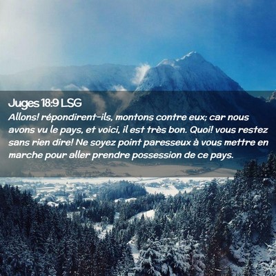 Picture 02 - Juges 18:9 LSG - Allons! répondirent-ils, montons contre eux; car - Bible Verse Picture