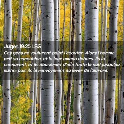 Picture 02 - Juges 19:25 LSG - Ces gens ne voulurent point l'écouter. Alors - Bible Verse Picture