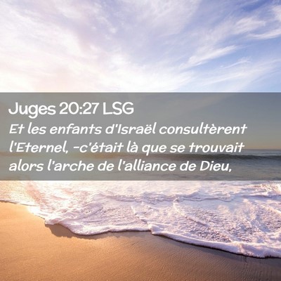 Picture 02 - Juges 20:27 LSG - Et les enfants d'Israël consultèrent l'Eternel, - Bible Verse Picture