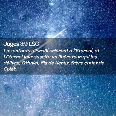 Picture 02 - Juges 3:9 LSG - Les enfants d'Israël crièrent à l'Eternel, et - Bible Verse Picture
