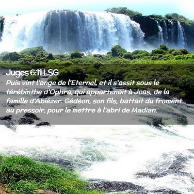 Picture 02 - Juges 6:11 LSG - Puis vint l'ange de l'Eternel, et il s'assit sous - Bible Verse Picture