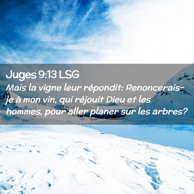 Picture 02 - Juges 9:13 LSG - Mais la vigne leur répondit: Renoncerais-je à - Bible Verse Picture