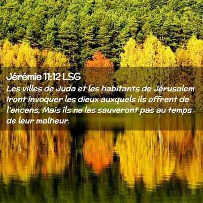 Picture 02 - Jérémie 11:12 LSG - Les villes de Juda et les habitants de Jérusalem - Bible Verse Picture