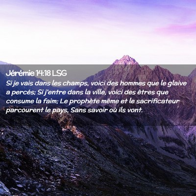 Picture 02 - Jérémie 14:18 LSG - Si je vais dans les champs, voici des hommes que - Bible Verse Picture