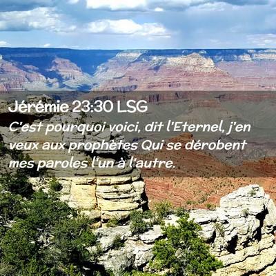 Picture 02 - Jérémie 23:30 LSG - C'est pourquoi voici, dit l'Eternel, j'en veux - Bible Verse Picture