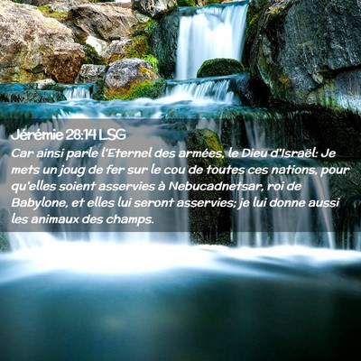 Picture 02 - Jérémie 28:14 LSG - Car ainsi parle l'Eternel des armées, le Dieu - Bible Verse Picture