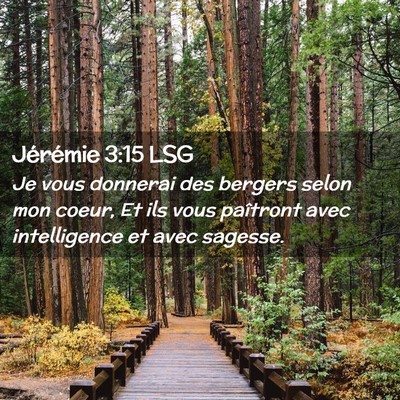 Picture 02 - Jérémie 3:15 LSG - Je vous donnerai des bergers selon mon coeur, Et - Bible Verse Picture