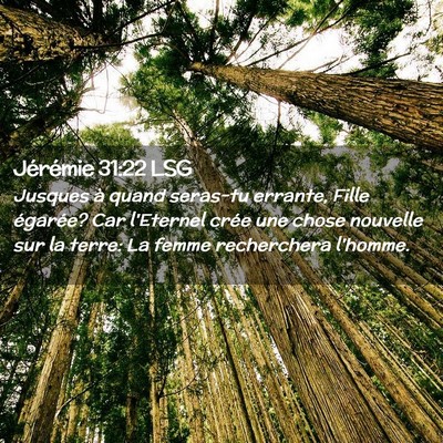 Picture 02 - Jérémie 31:22 LSG - Jusques à quand seras-tu errante, Fille - Bible Verse Picture