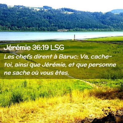 Picture 02 - Jérémie 36:19 LSG - Les chefs dirent à Baruc: Va, cache-toi, ainsi - Bible Verse Picture