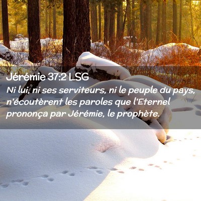 Picture 02 - Jérémie 37:2 LSG - Ni lui, ni ses serviteurs, ni le peuple du pays, - Bible Verse Picture