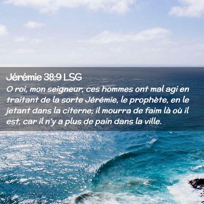 Picture 02 - Jérémie 38:9 LSG - O roi, mon seigneur, ces hommes ont mal agi en - Bible Verse Picture