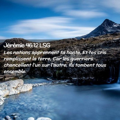 Picture 02 - Jérémie 46:12 LSG - Les nations apprennent ta honte, Et tes cris - Bible Verse Picture