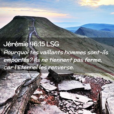 Picture 02 - Jérémie 46:15 LSG - Pourquoi tes vaillants hommes sont-ils emportés? - Bible Verse Picture