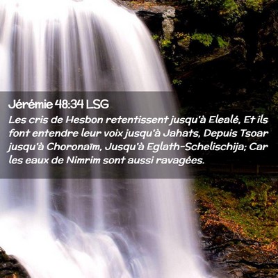 Picture 02 - Jérémie 48:34 LSG - Les cris de Hesbon retentissent jusqu'à Elealé, - Bible Verse Picture
