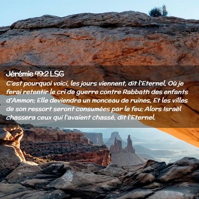 Picture 02 - Jérémie 49:2 LSG - C'est pourquoi voici, les jours viennent, dit - Bible Verse Picture