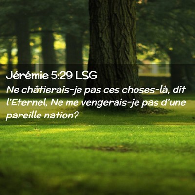 Picture 02 - Jérémie 5:29 LSG - Ne châtierais-je pas ces choses-là, dit - Bible Verse Picture