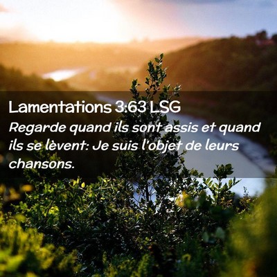 Picture 02 - Lamentations 3:63 LSG - Regarde quand ils sont assis et quand ils se - Bible Verse Picture