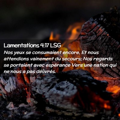 Picture 02 - Lamentations 4:17 LSG - Nos yeux se consumaient encore, Et nous - Bible Verse Picture