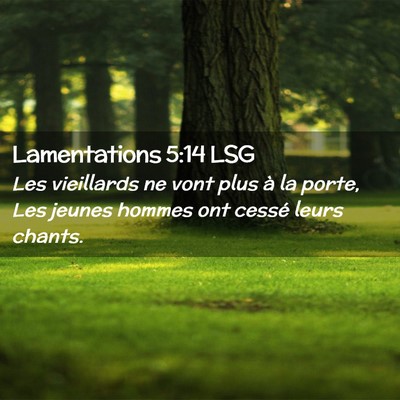Picture 02 - Lamentations 5:14 LSG - Les vieillards ne vont plus à la porte, Les - Bible Verse Picture