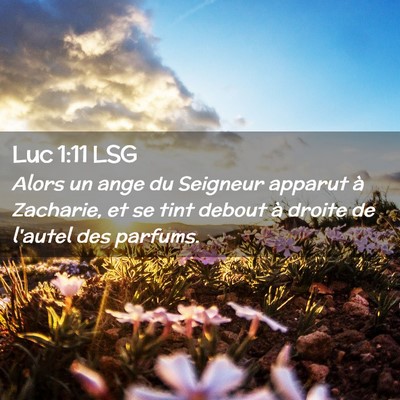 Picture 02 - Luc 1:11 LSG - Alors un ange du Seigneur apparut à Zacharie, et - Bible Verse Picture
