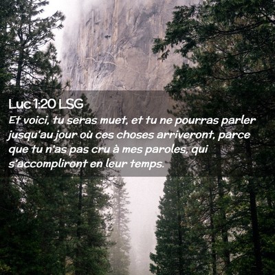 Picture 02 - Luc 1:20 LSG - Et voici, tu seras muet, et tu ne pourras parler - Bible Verse Picture