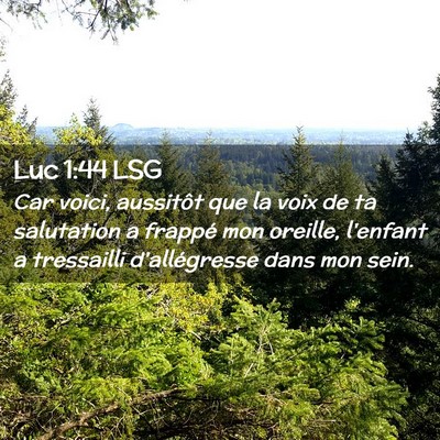 Picture 02 - Luc 1:44 LSG - Car voici, aussitôt que la voix de ta salutation - Bible Verse Picture