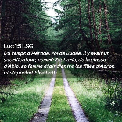 Picture 02 - Luc 1:5 LSG - Du temps d'Hérode, roi de Judée, il y avait un - Bible Verse Picture
