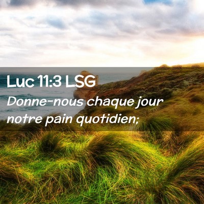 Picture 02 - Luc 11:3 LSG - Donne-nous chaque jour notre pain - Bible Verse Picture