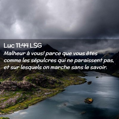 Picture 02 - Luc 11:44 LSG - Malheur à vous! parce que vous êtes comme les - Bible Verse Picture