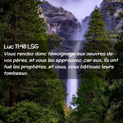 Picture 02 - Luc 11:48 LSG - Vous rendez donc témoignage aux oeuvres de vos - Bible Verse Picture