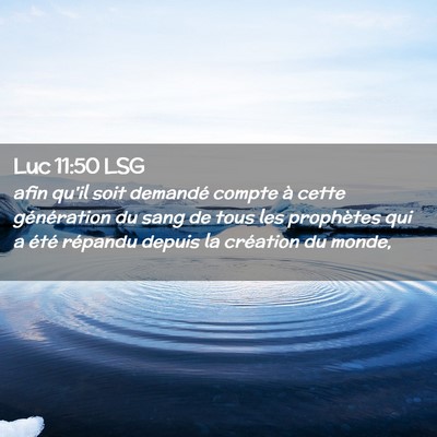 Picture 02 - Luc 11:50 LSG - afin qu'il soit demandé compte à cette - Bible Verse Picture