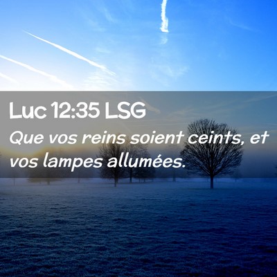 Picture 02 - Luc 12:35 LSG - Que vos reins soient ceints, et vos lampes - Bible Verse Picture