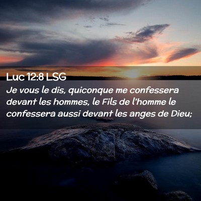 Picture 02 - Luc 12:8 LSG - Je vous le dis, quiconque me confessera devant - Bible Verse Picture