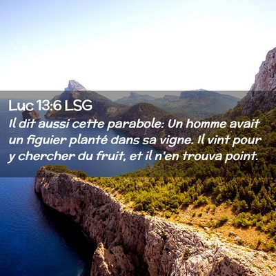 Picture 02 - Luc 13:6 LSG - Il dit aussi cette parabole: Un homme avait un - Bible Verse Picture