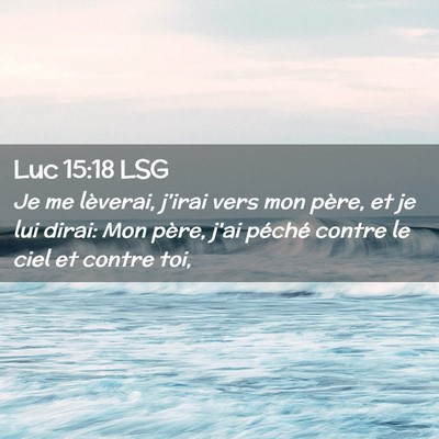 Picture 02 - Luc 15:18 LSG - Je me lèverai, j'irai vers mon père, et je lui - Bible Verse Picture