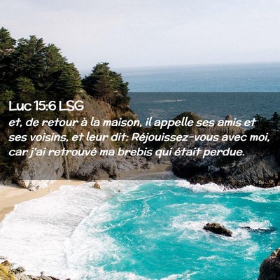 Picture 02 - Luc 15:6 LSG - et, de retour à la maison, il appelle ses amis - Bible Verse Picture