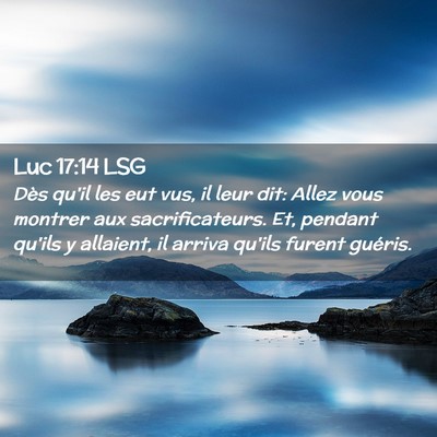Picture 02 - Luc 17:14 LSG - Dès qu'il les eut vus, il leur dit: Allez vous - Bible Verse Picture