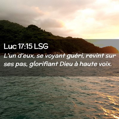 Picture 02 - Luc 17:15 LSG - L'un d'eux, se voyant guéri, revint sur ses pas, - Bible Verse Picture