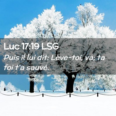 Picture 02 - Luc 17:19 LSG - Puis il lui dit: Lève-toi, va; ta foi t'a - Bible Verse Picture