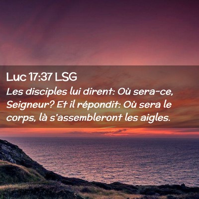 Picture 02 - Luc 17:37 LSG - Les disciples lui dirent: Où sera-ce, Seigneur? - Bible Verse Picture